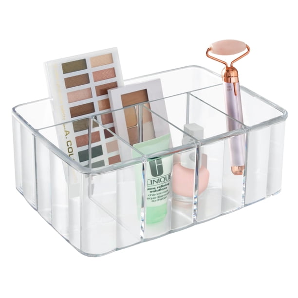 Organizador StorI rectangular de plástico transparente de 5 compartimentos