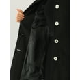 thumbnail image 6 of INSPIRE CHIC Women's Winter Elegant Contrast Color Lapel Collar Long Trench Coat, 6 of 7