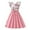 Pink, variant on Bearichfupo Children's GIRL's Summer 2024 Children's Clothing New Children's Clothes Lace V Neck Short Sleeved Dress, Sizes 7-8 Years