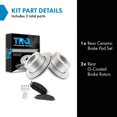 thumbnail image 3 of Kit de frenos TRQ de cerámica, ventilados y con recubrimiento G para eje trasero Dodge Ram, 3 of 8