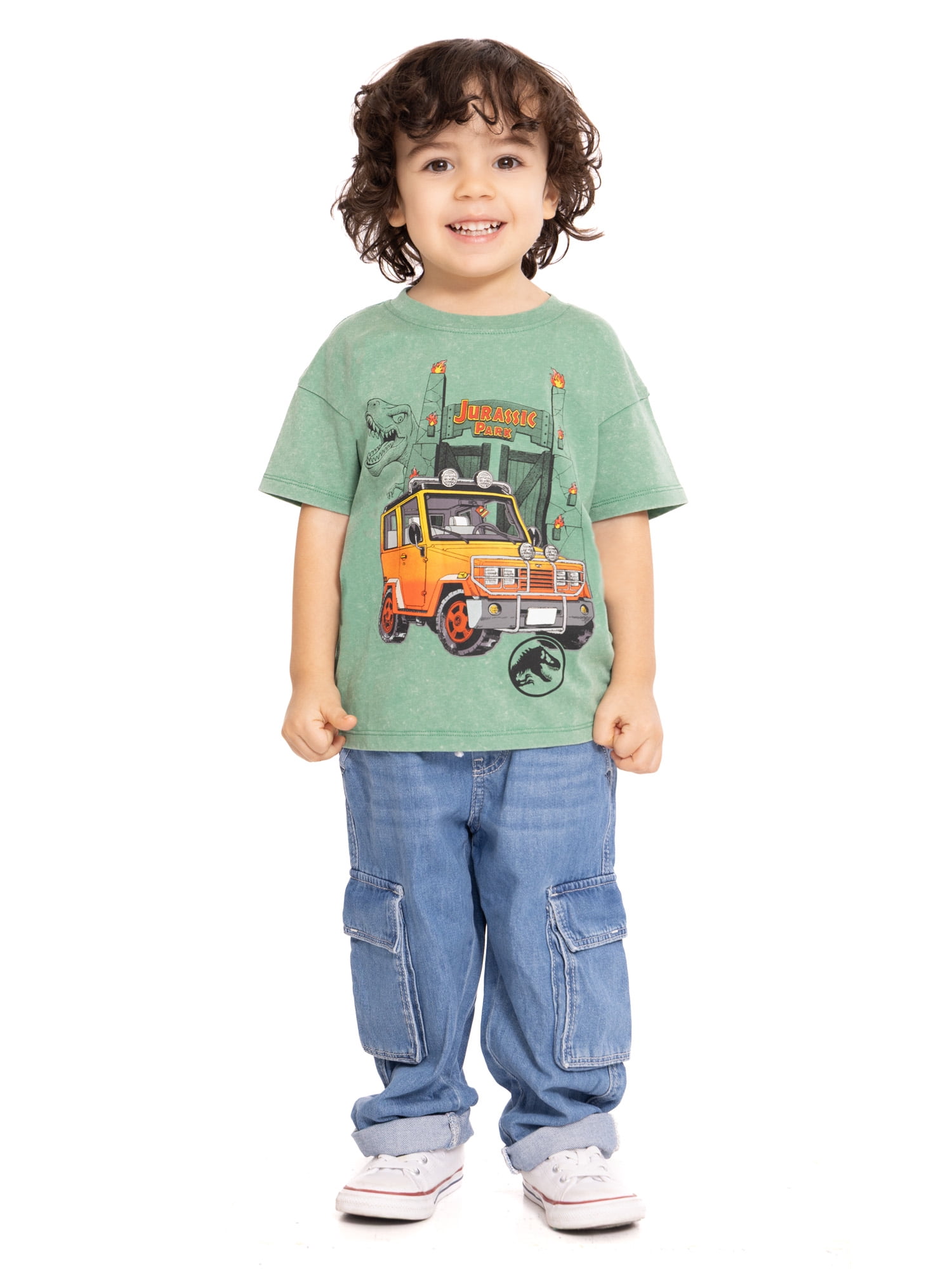 Jurassic Park Toddler Graphic Crewneck Tee with Short Sleeves, Sizes 12M-5T