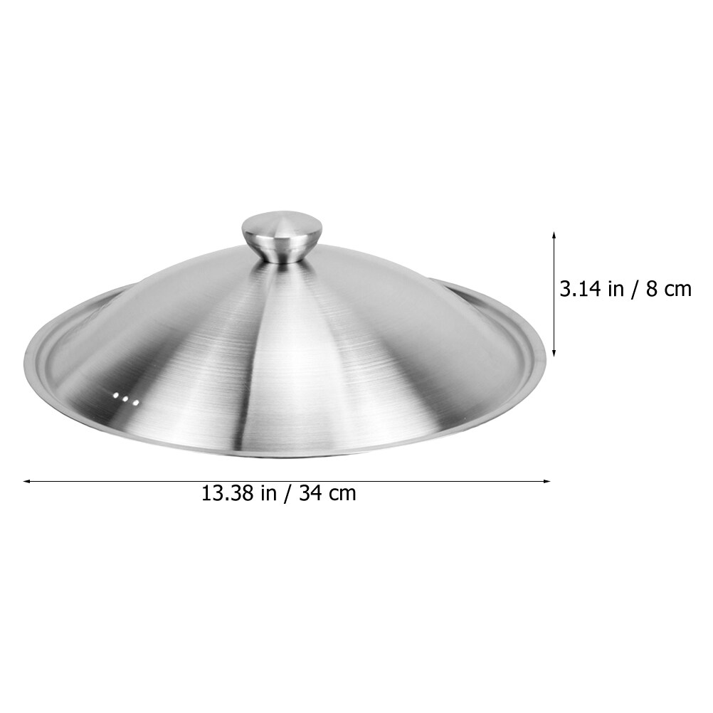 Universal Pans Lid Metal Pan Lid Frying Pan Cover Hot Pot Cover Stainless Steel Pot Lid