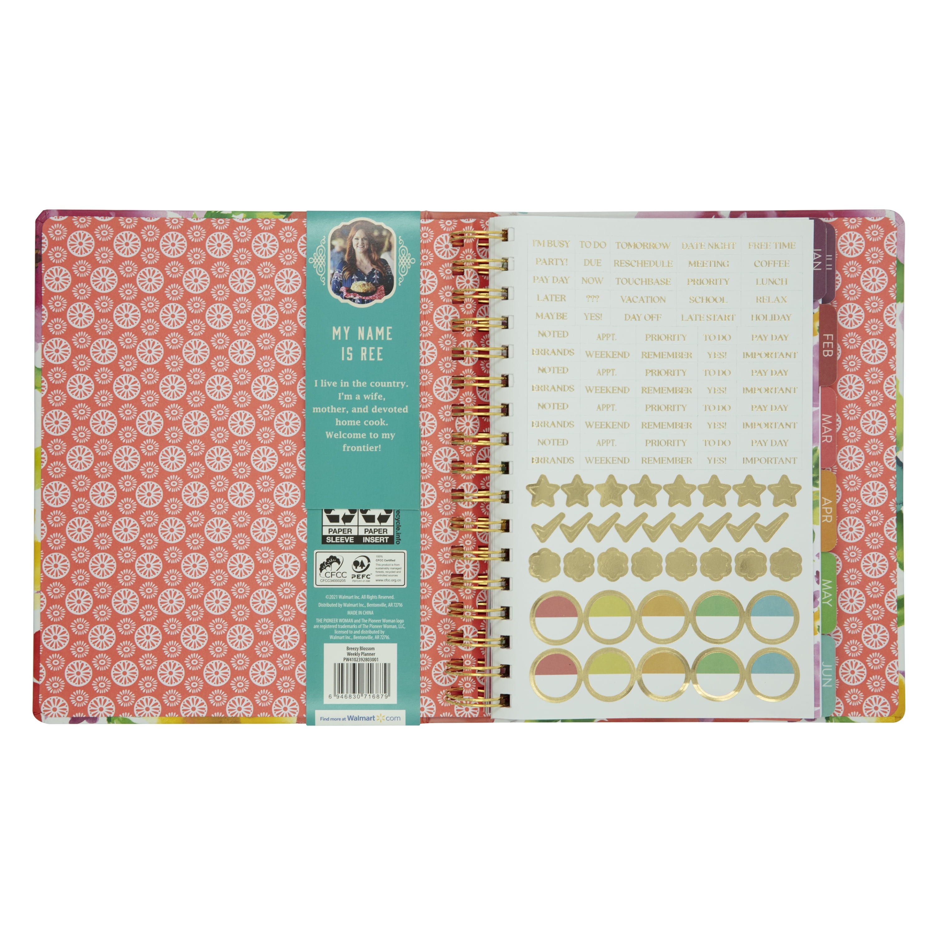 The Pioneer Woman Breezy Blossom 3Piece 20222023 Weekly Planner New