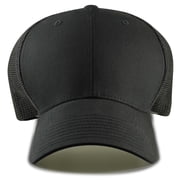 Flexfit Fitted Mesh Big Trucker Hat (Navy)