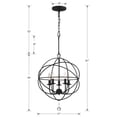 thumbnail image 6 of 9224-BK Crystorama Lighting Solaris - Five Light Mini Chandelier in Minimalist Style - 17 Inches Wide by 23 Inches High-Black Finish    -Traditional, 6 of 6