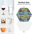 thumbnail image 6 of Rateoe Construction Machinery Drawing Drink Coasters Set of 4 Leather Coasters Spill Protection for Table Desk,Durable and Non Slip Leather Coaster ,4 Inches Drink Mats-Hexagon, 6 of 6