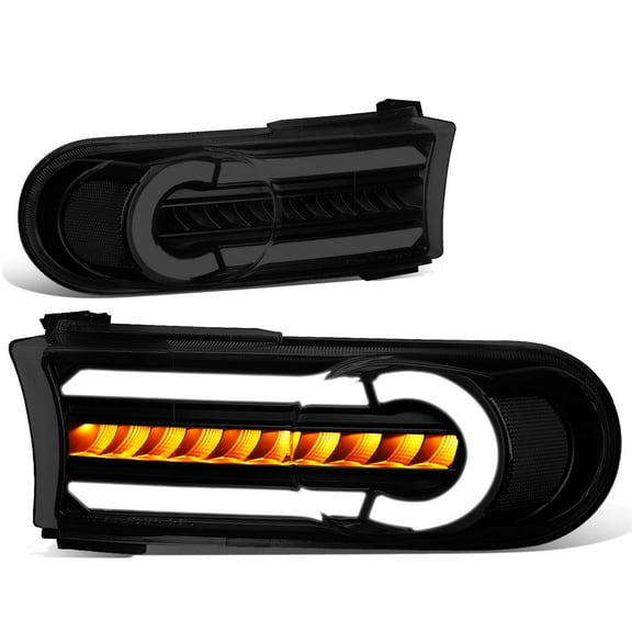 DNA Motoring For 07-14 Toyota FJ Cruiser 3D LED DRL Sequential Corner Signal Parking Lamps Pair Black/Smoked/Clear