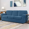thumbnail image 2 of CHUN YI Stretch Checks Spandex Sofa Cover Separate Backrests Cushions Cover Slipcover, 2 of 5