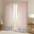thumbnail image 2 of Feelyou Chic Princess Fashion Curtains Pack of 2 (42x84 Each), Glitter Sequin Print Curtains Blackout, Teen Adult Girl Female Bedroom Curtains, Curtains and Drapes Home Decor, 2 of 6