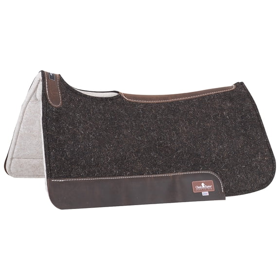 Classic Equine ESP 1-Inch Wool Felt Western Saddle Pad - 31" x 32" Shock Absorbing Contoured Pad Standard