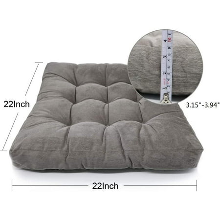 Floor Pillow Square Meditation Pillow For Seating On Floor Solid Thick Tufted Seat Cushion Meditation Cushion For Yoga Living Room Sofa Balcony Outdoor Coffee 22x22 Inch Walmart Canada
