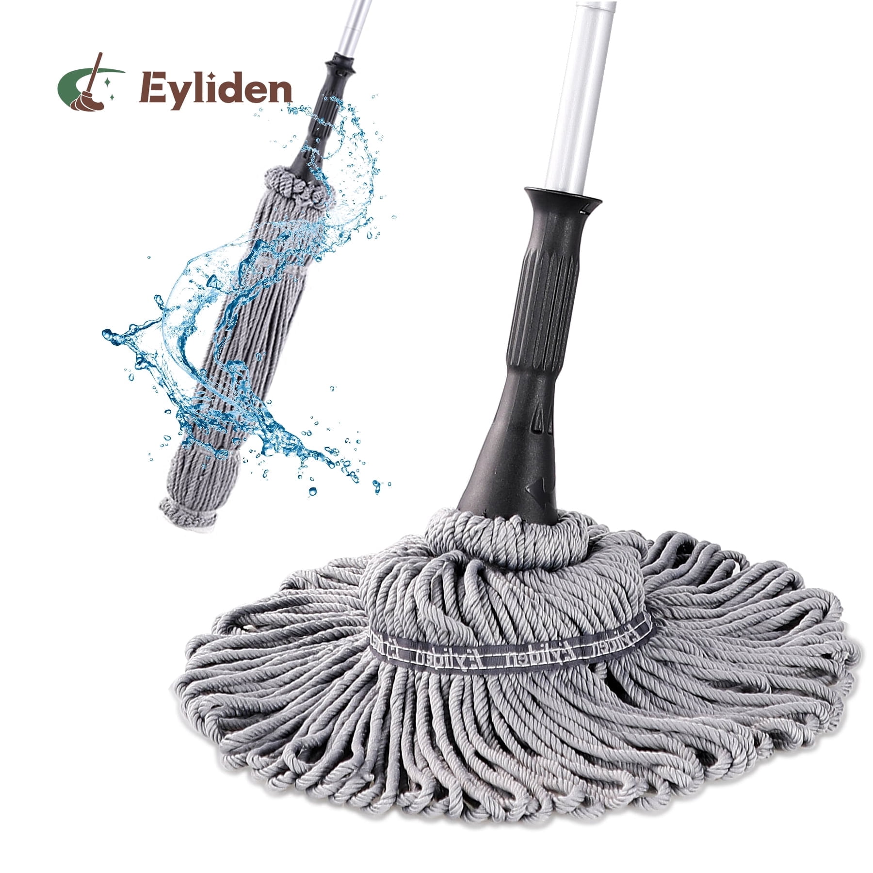 Libman, Cotton Deck Mop, 8oz, General Floor Cleaning, Steel Handle