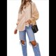 thumbnail image 2 of Blusa Estilo Boyfriend A Rayas con Puños Fruncidos para Mujer, Estilo Túnica Informal con Mangas con Volantes y Bolsillos, Rayas Amarillas L, 2 of 7