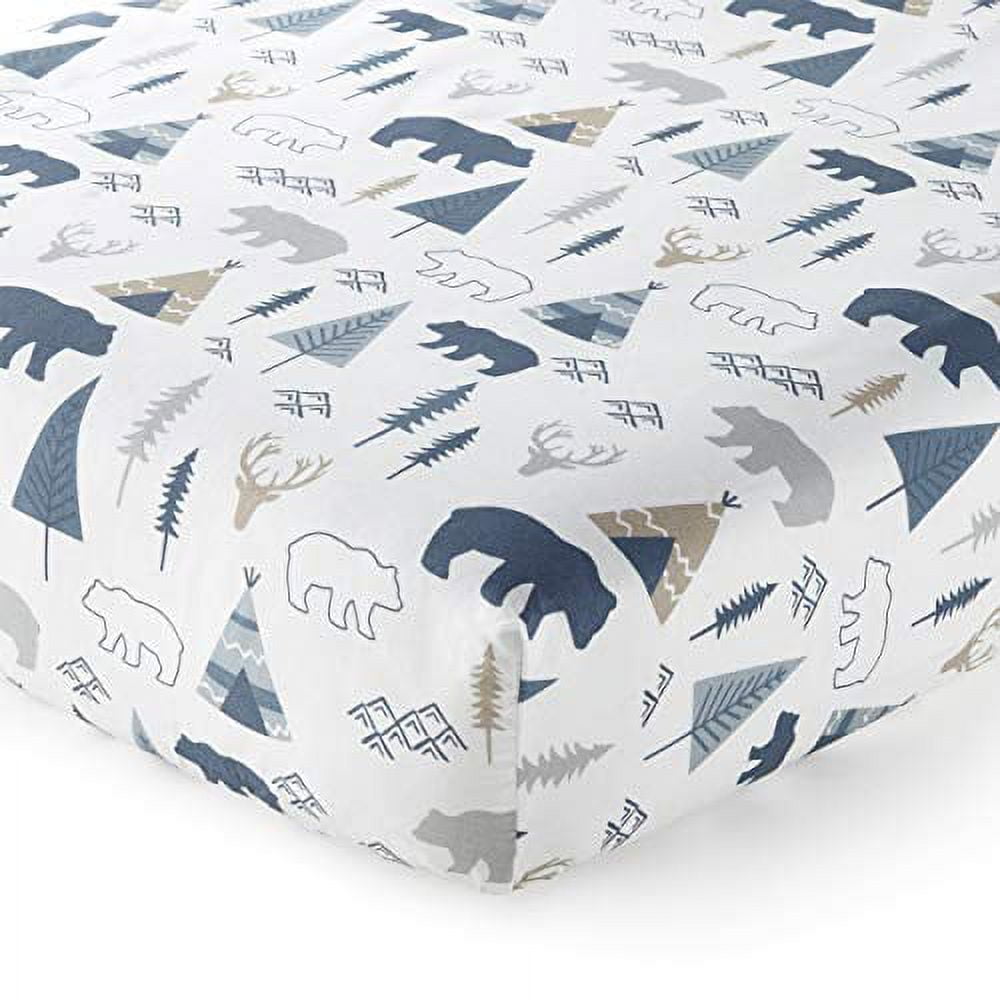 Levtex Baby 4 Piece Nursery Bedding Sets Crib Bed with Quilt Cover and Fitted Sheet and Wall Decal and Dust Ruffle