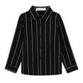thumbnail image 2 of Liyamei Boys Girls Long Sleeve Striped Button Down Casual Long Sleeves Dress Shirts Boys Casual Tops Size 2-3 Years, 2 of 4