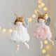 thumbnail image 4 of Christmas Pink Angel Pendant Plush Doll Christmas Tree Ornaments Party Home Decoration Car Decor Children Xmas New Year Gifts, 4 of 5