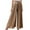 Khaki, variant on Lilgiuy Women's Fashion Casual High Waist Elastic Waist Drawstring Straps Solid Color Draped Pleated Wide Leg Long Pants Khaki 6(M) Winter Clothes for 2022