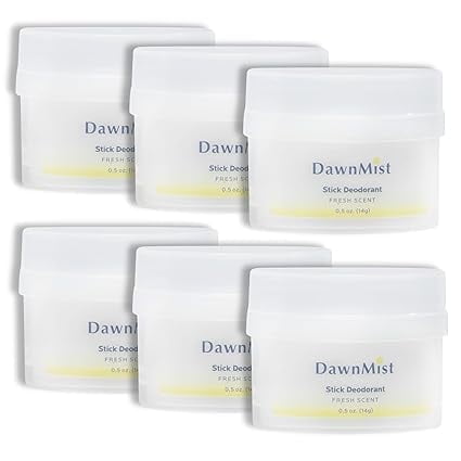 Dukal DawnMist Stick Deodorant, 0.5 oz – Clear Formula, Fresh & Clean Scent – Pack of 6 – Convenient Travel Size