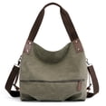 thumbnail image 1 of Bolsos tipo hobo, bolsos cruzados de lona para mujer, bolsos tipo tote casuales de color sólido, 1 of 5