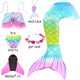 thumbnail image 5 of Traje de baño de cola de sirena para niños, bañador para niñas pequeñas, monoaleta, 2024, 5 of 5
