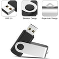 thumbnail image 4 of shiyou-64GB USB Flash Drive USB Stick,USB 2.0 Memory Stick Swivel Thumb Drive 64G USB Drive Metal Cap Thumb Drive with LED Light, Black USB Key for Data Storage/Computer/PC/Laptop, 4 of 4