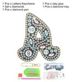 thumbnail image 3 of Diamond Art Keychains, 1 PCS Diamond Art Painting Letters Keychains Initial Alphabet Kit DIY Key Chain 5D for Gift, A, 3 of 5