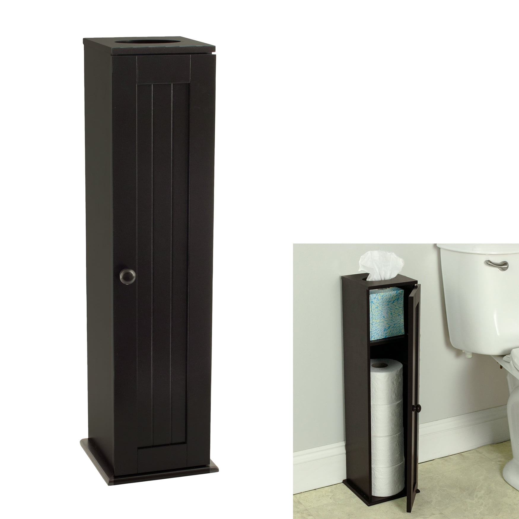 AMERICAN COTTAGE Storage Cupboard Toilet Roll Holder White