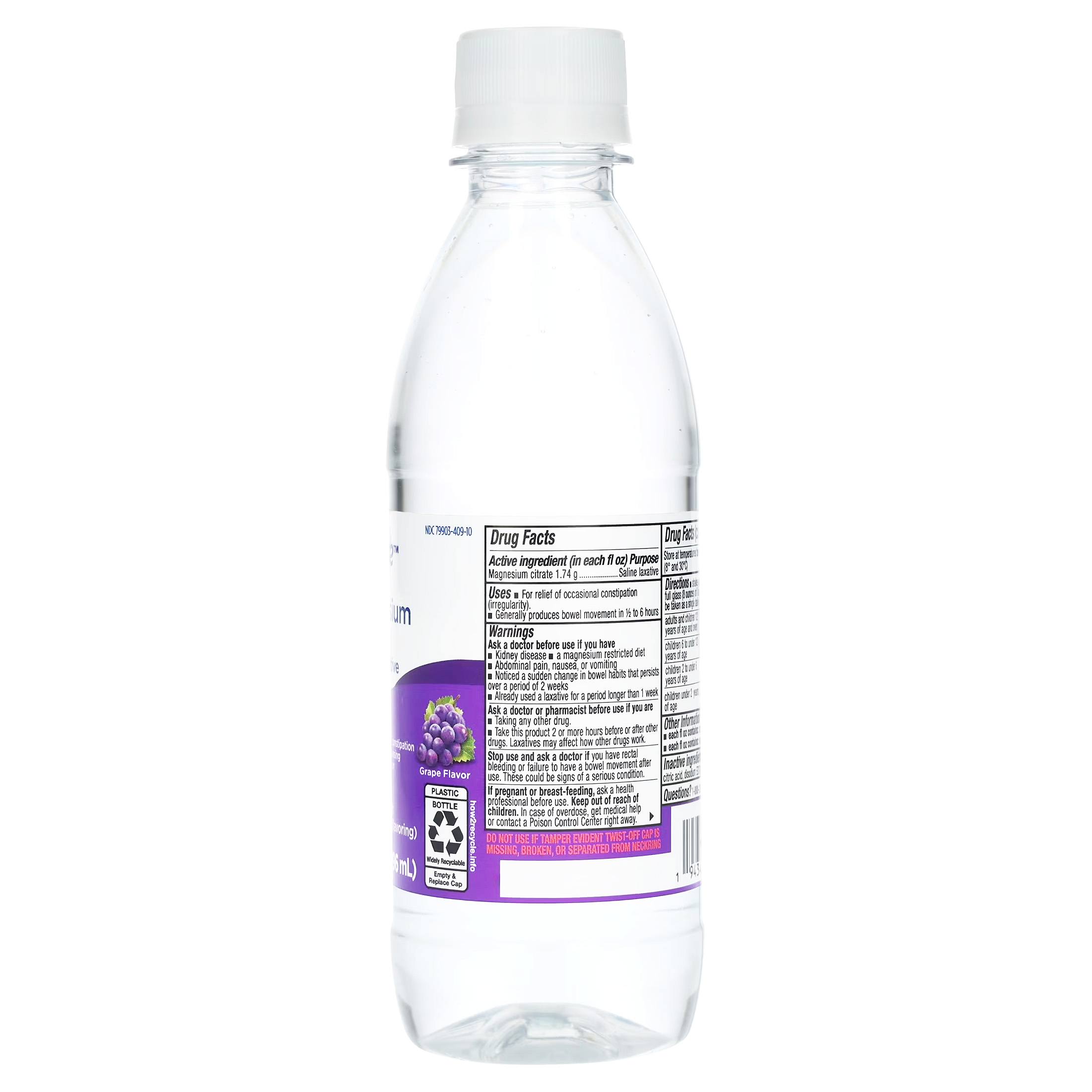 Equate Laxante Salino de Citrato de Magnesio, Sabor Uva, 10 oz 4