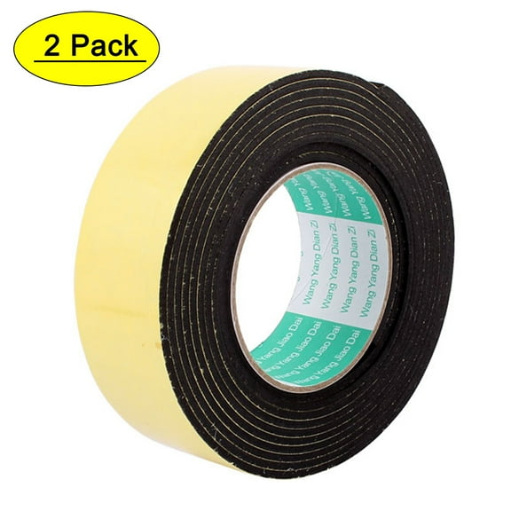 Unique Bargains 2 Pcs 45mmx4mm Single Sided Sponge Tape Adhesive Sticker Foam Glue Strip 10Ft