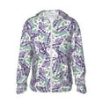 thumbnail image 2 of Lsque Lavender Flowers UPF 50+ Lightweight Sun Protection Men's Women's Long Sleeve Shirt, Hoodie Performance -3X-Large, 2 of 9
