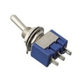 thumbnail image 3 of ON-ON Mini 2 Way 3 Pin Electric Guitar Toggle Switch Pickup Selector Tone Switch Copper Knob For Electric Guitar Replacement Blue, 3 of 10