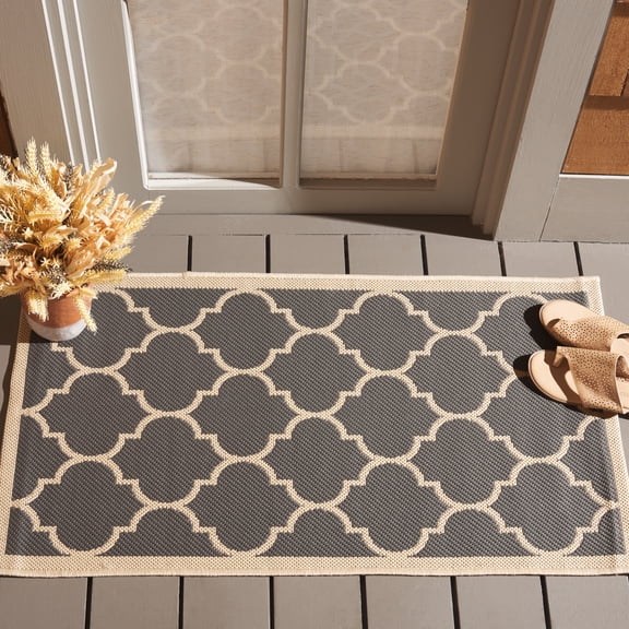 Courtyard Alyssa Geometric Indoor/Outdoor Area Rug or Runner