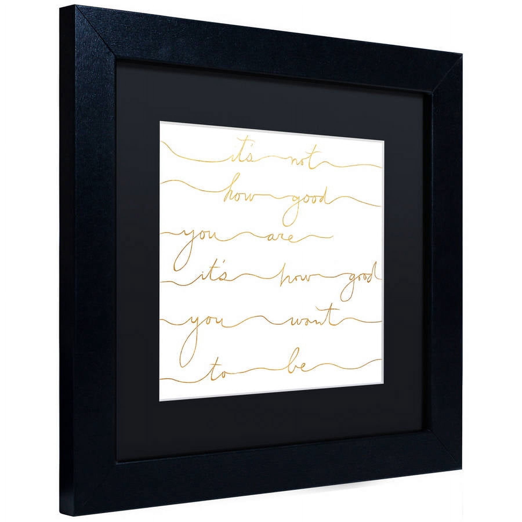 Trademark Fine Art "How Good Gold" Canvas Art by Lisa Powell Braun, Black Matte, Black Frame