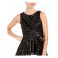 thumbnail image 3 of ADRIANNA PAPELL Womens Black Sleeveless Jewel Neck Peplum Top Size: 8, 3 of 4