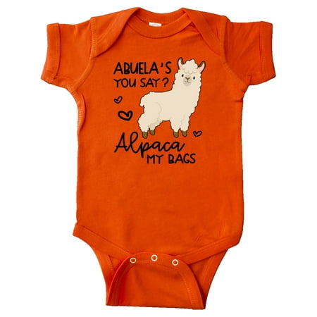 

Inktastic Abuela s You Say Alpaca My Bags Gift Baby Boy or Baby Girl Bodysuit
