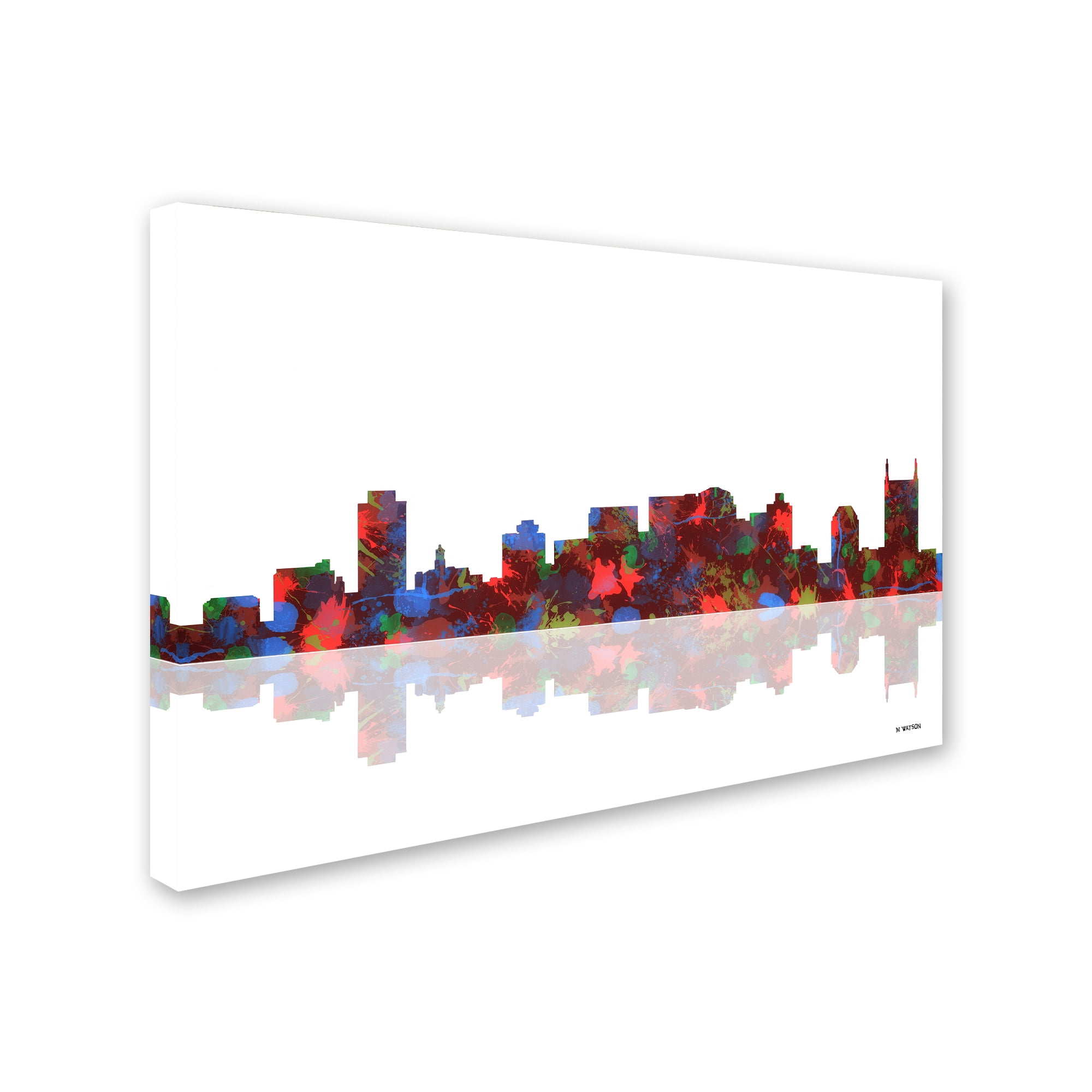 Trademark Fine Art "Nashville Tennessee Skyline" Canvas Art by Marlene Watson