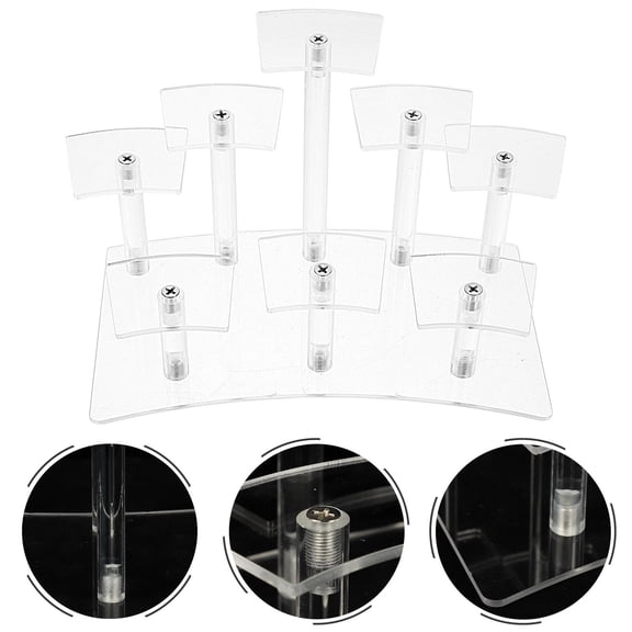 OATIPHO Transparent Acrylic Display Rack for Storage and Figurine Display