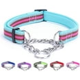 thumbnail image 1 of Reflective Martingale Dog Collars, Adjustable Soft Neoprene Padded Breathable Nylon Pet Collar for Puppy, Medium and Large Dogs,Rose Red,L, 1 of 5