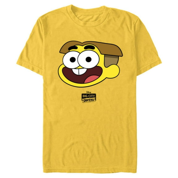 Disney Channel Big City Greens Cricket and Logo - Short Sleeve Blended T-Shirt for Adults -Customized-Yellow