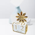 thumbnail image 5 of Vjnyvs Wooden Block Calendar for Desk, Desktop Perpetual Calendar, Modern Metal Sunflower Sculpture Month Date Display Blocks Desk Calendar for Home Office Decor, 5 of 7