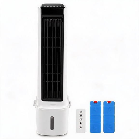 CazToi Evaporative Air Cooler, Tower Fan with 4.5 Gal Detachable Water Tank, Touch & Remote Control