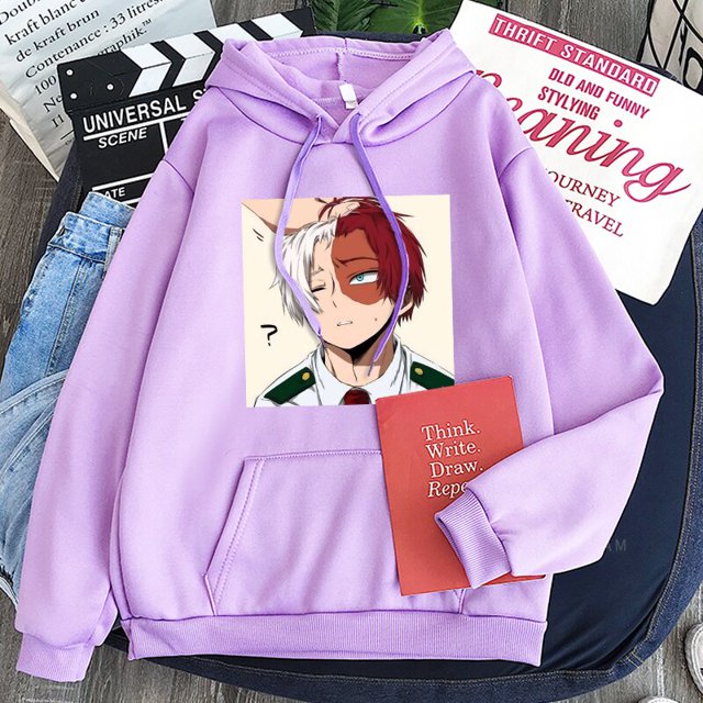 harajuku japón anime my hero academia todoroki shoto sudaderas kawaii de dibujos animados ropa