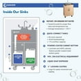 thumbnail image 4 of Ozark River Manufacturing Premier 1D, Portable Sink Hand Wash Station, 110V, Deep Stainless Sink Basin-Laminate Countertop-Maple Laminate Cabinet, 4 of 9