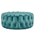 thumbnail image 4 of Modway Amour Tufted Button Large Round Performance Velvet Ottoman in Sea Blue, 4 of 6