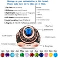 thumbnail image 2 of Customizable Class Rings Fully Personalized Class Rings for Men Gold Plated Class Rings 925 Sterling Silver Rings Men's Class Rings Class Rings for Men High School Size 5-15 Men's School Ring, 2 of 10
