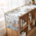 thumbnail image 6 of Table Runners 108 Inches Long Dress Scarves, Blue Beige Coastal Farmhouse Coffee/Dining/Kitchen Table Runner for Living Room, Beach Starfish Summer Eucalyptus 13x108 Inch, 6 of 9