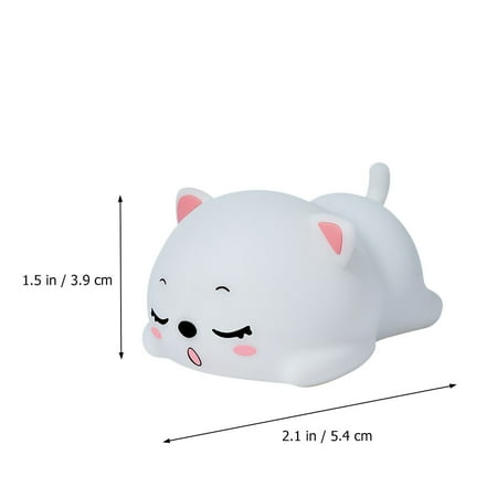 

Lovely Cat Night Light Silicone Pets Color Changing LED Decor Sleep Lamp Lights
