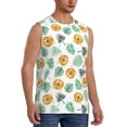thumbnail image 2 of Pofeuu Tiger Leaves Print Men's Muscle T-Shirt, Sleeveless, Muscle Tank, Classic Muscle Tee Top For Men Casual Sleeveless Muscle T-Shirt Trendy Clothes-Small, 2 of 7
