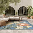 thumbnail image 3 of Nourison Aloha 9' x 12' Blue Sage Outdoor Floral Flatweave Indoor/Outdoor Area Rug, 3 of 9