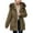 Coffee, variant on Parkas For Women Ladies' Solid Color Mid Length Hooded Jackets With Plush Loose Fit Waist Feather Cotton Padding Mountain Ski Snowboard Jacket Hooded Parkas